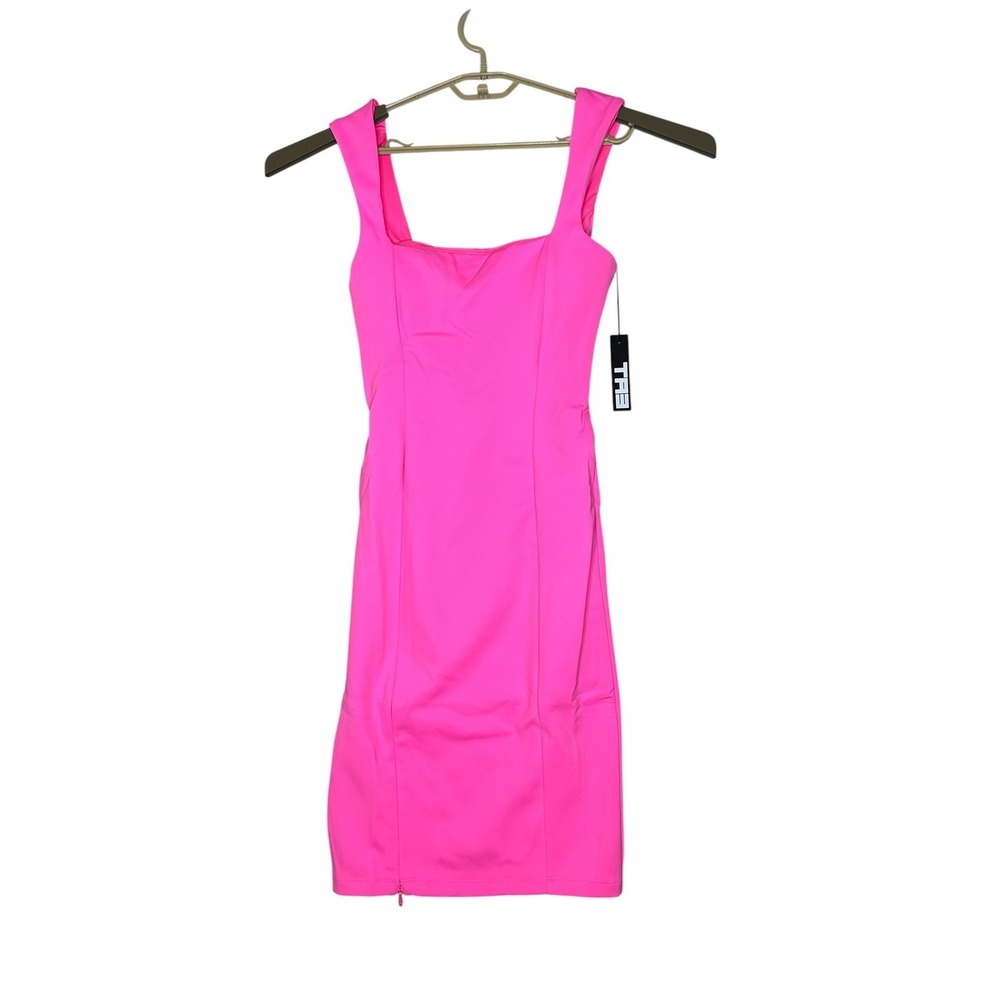 Ta3 | NWT Squarey Pencil Shapewear Dress in Bright Pink - M R/L
